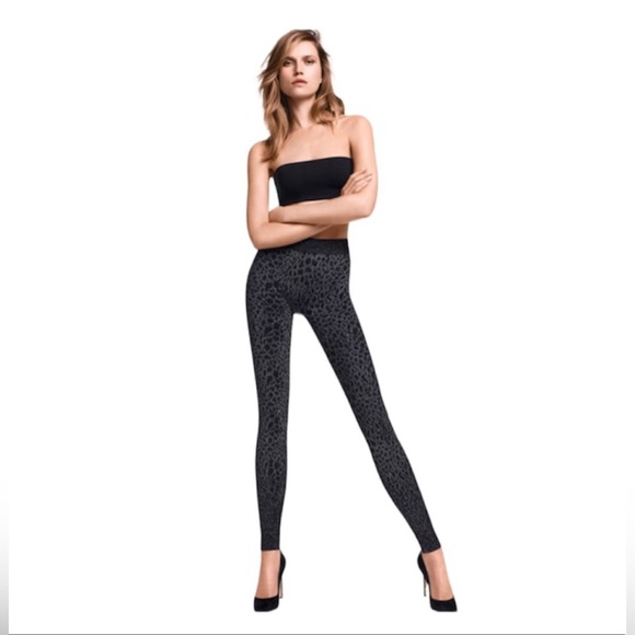 Wolford Eleonor Leggings in Black/Silver